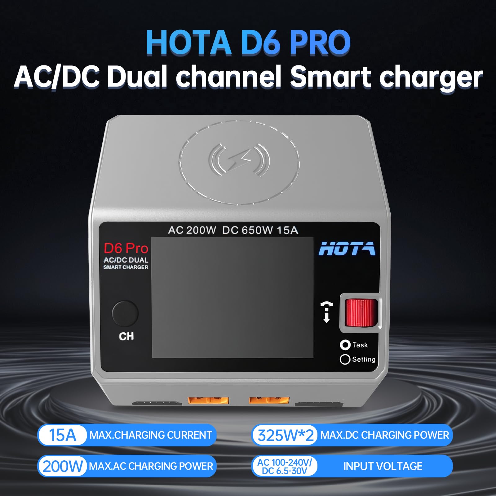جديد HOTA D6 Pro رمادي التيار  - مراجعة Drone Battery Smart وسعره